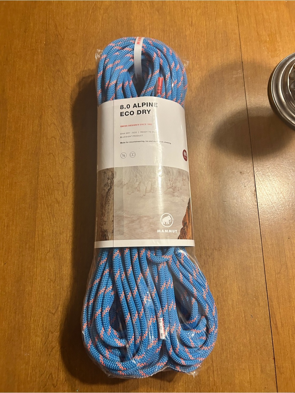 Mammut 8.0 Eco Dry Mountaineering Ice Climbing Rope 60 meters   Brand New
